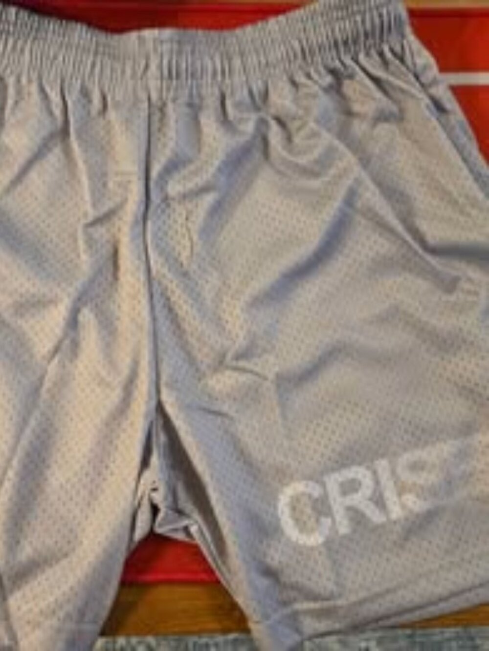 XLARGE CRISPY NYC GREY BLUR MESH SHORTS